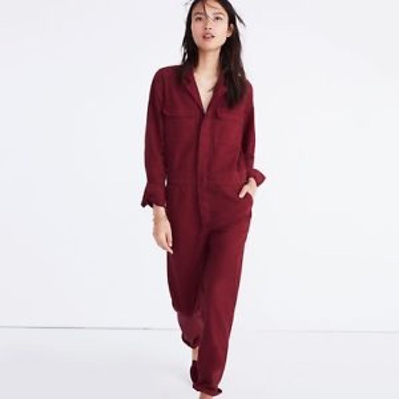 madewell velveteen jumpsuit